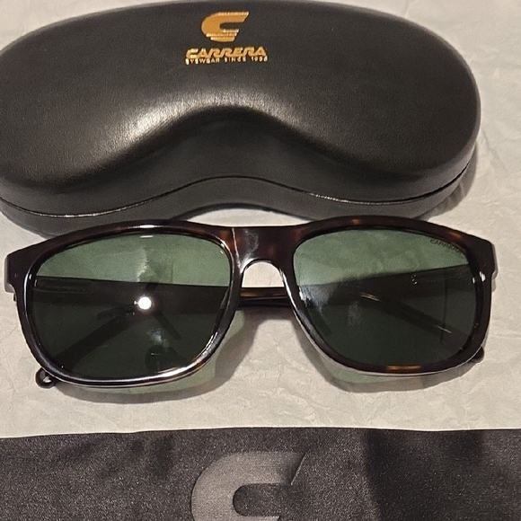 CARRERA C FLEX 08/G/S 0086 QT Sunglasses Havana Frame Green Lenses 58mm - Picture 3 of 8
